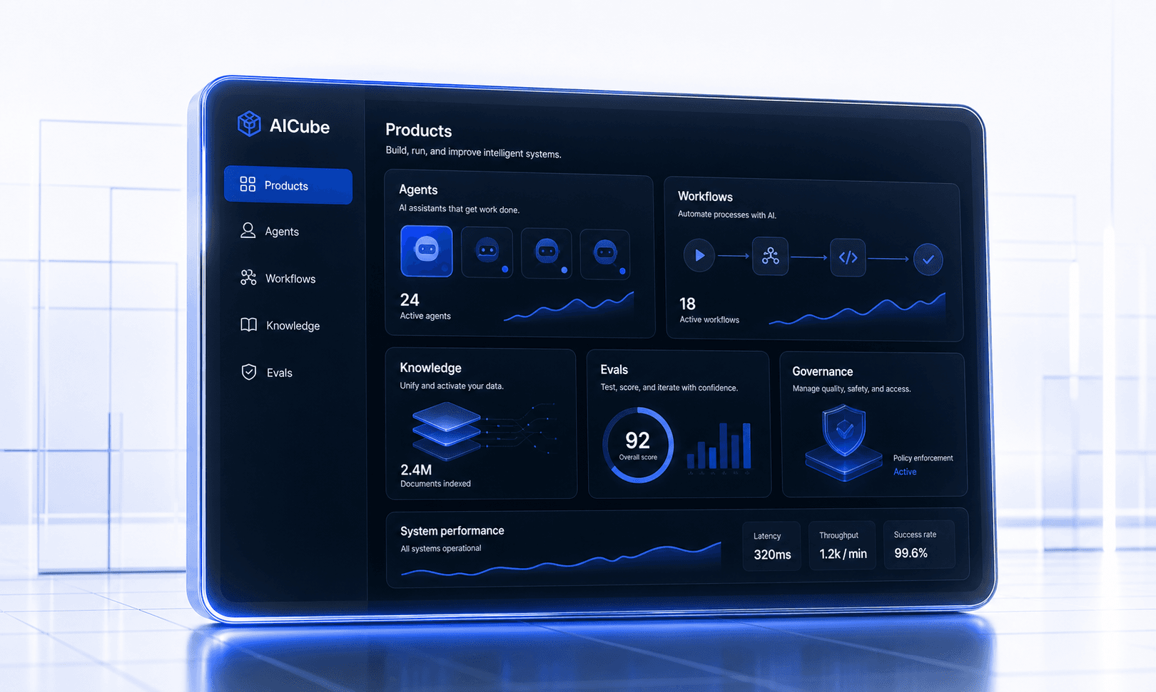 AICube product platform interface