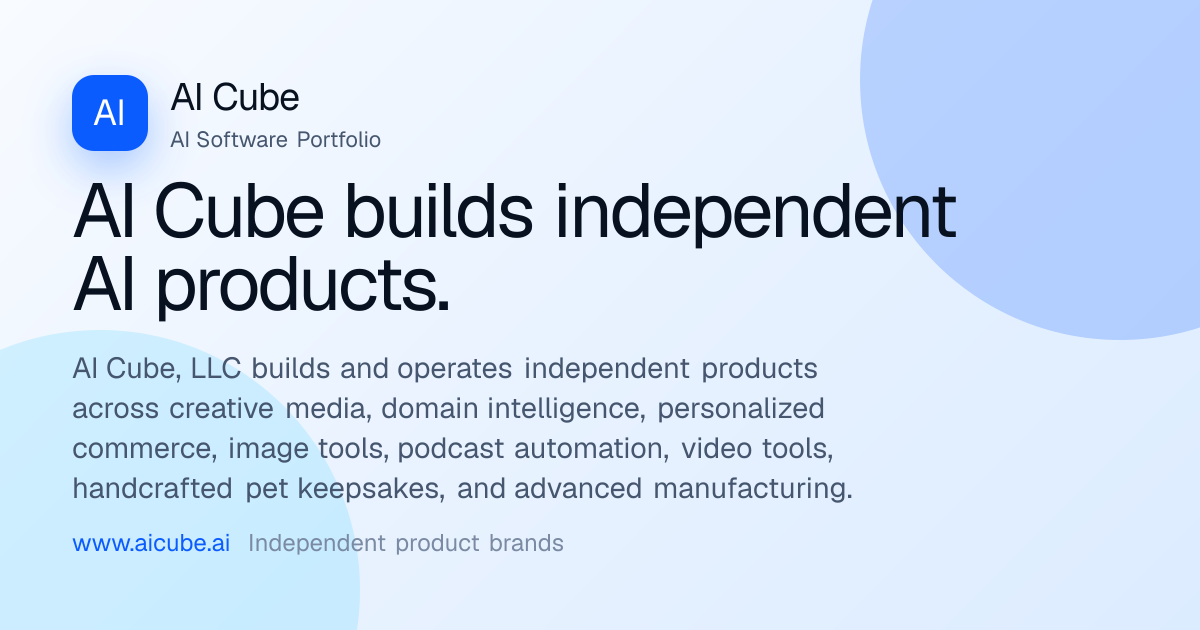 AI Cube — AI Software Portfolio